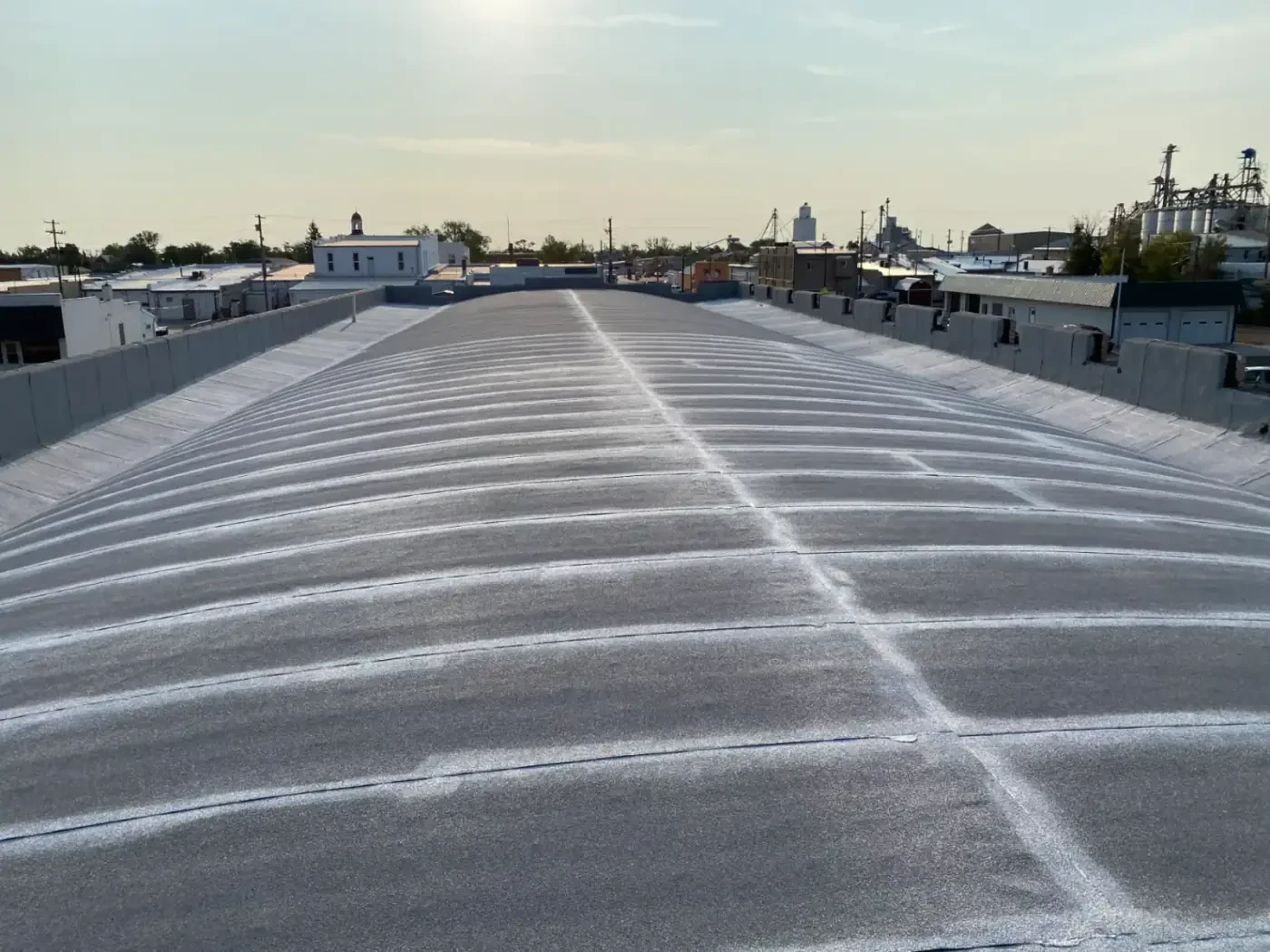 Commercial flat roof in the Mahoning Valley